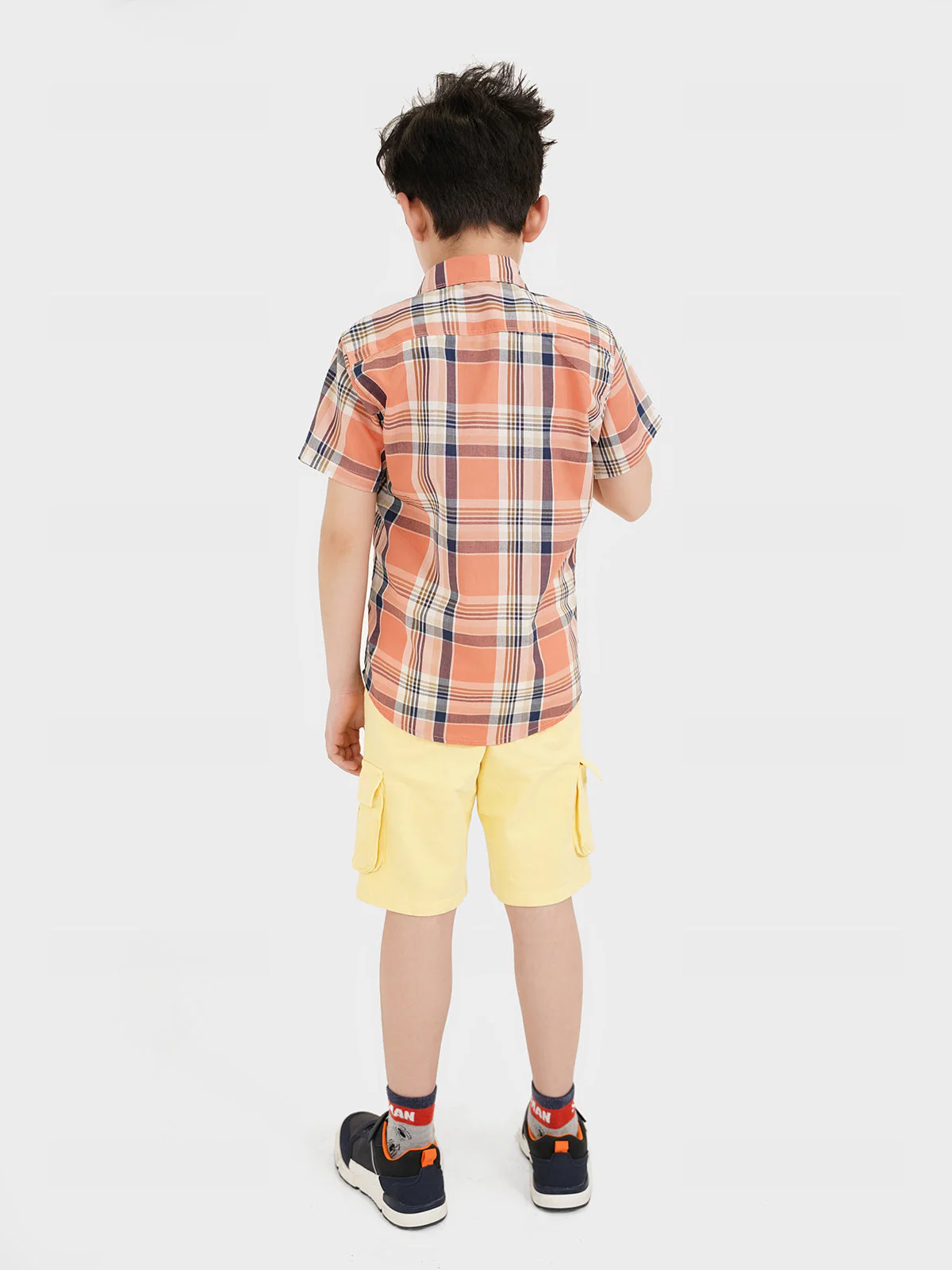 "AADAN" Cotton Checked Shirt - Image 4