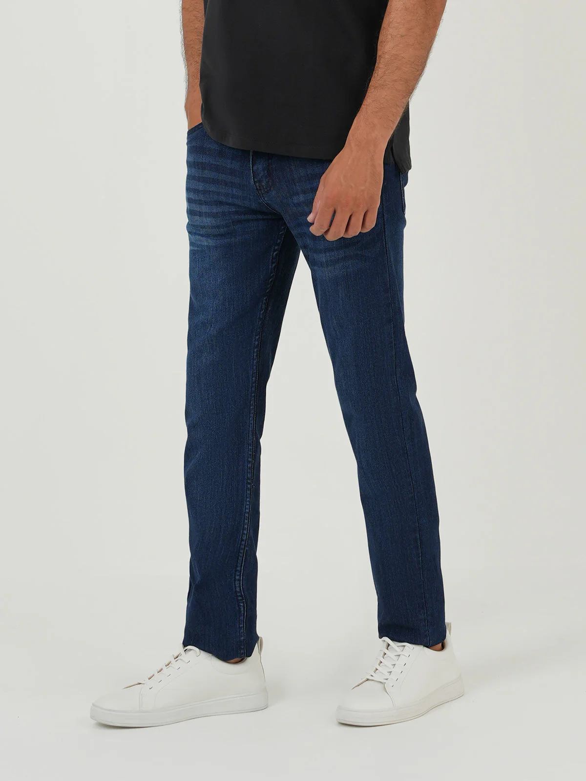 "AIFUMI" Casual Jet Black Straight Fit Denim - Image 3