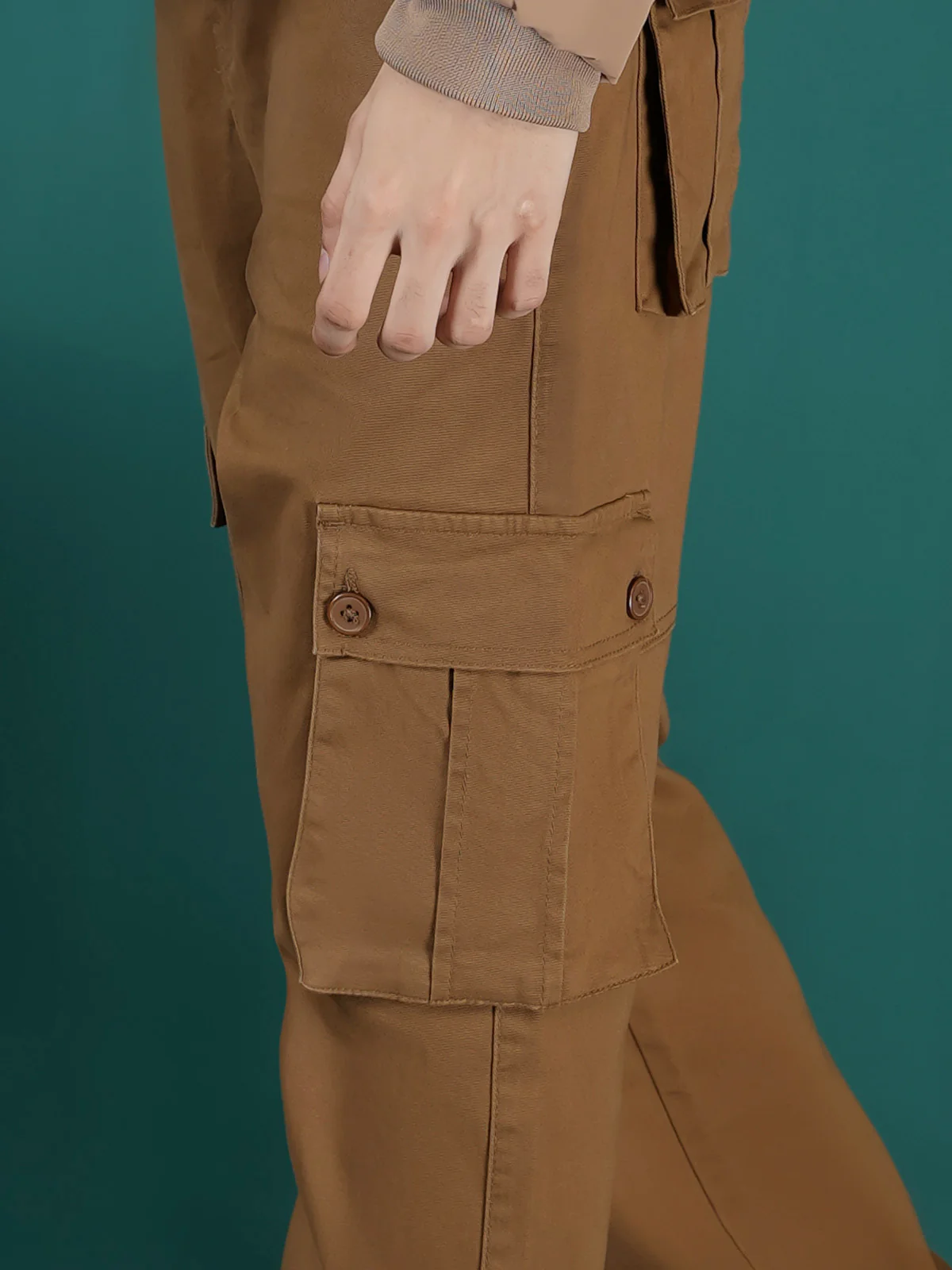 "AINSLEY" Woven Cargo Twill Trousers - Image 3