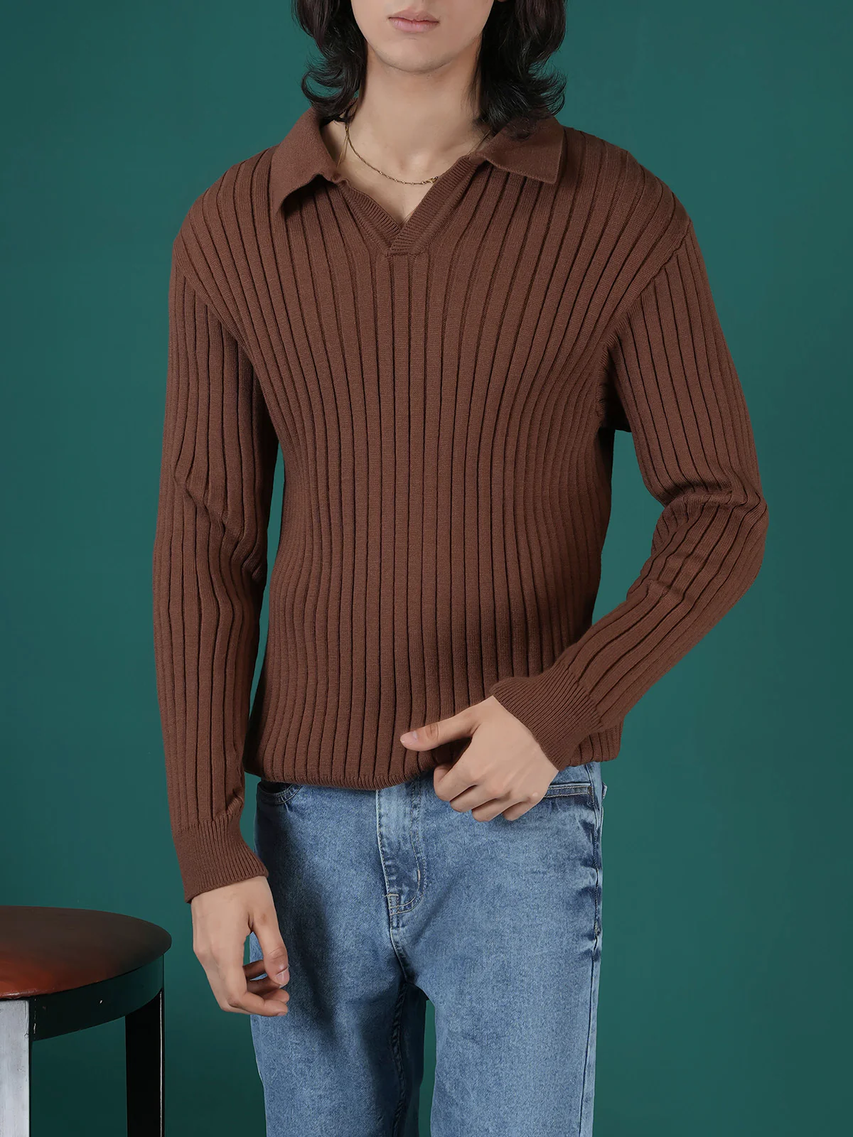 "ANSLEY" Regular Fit Textured Sweater