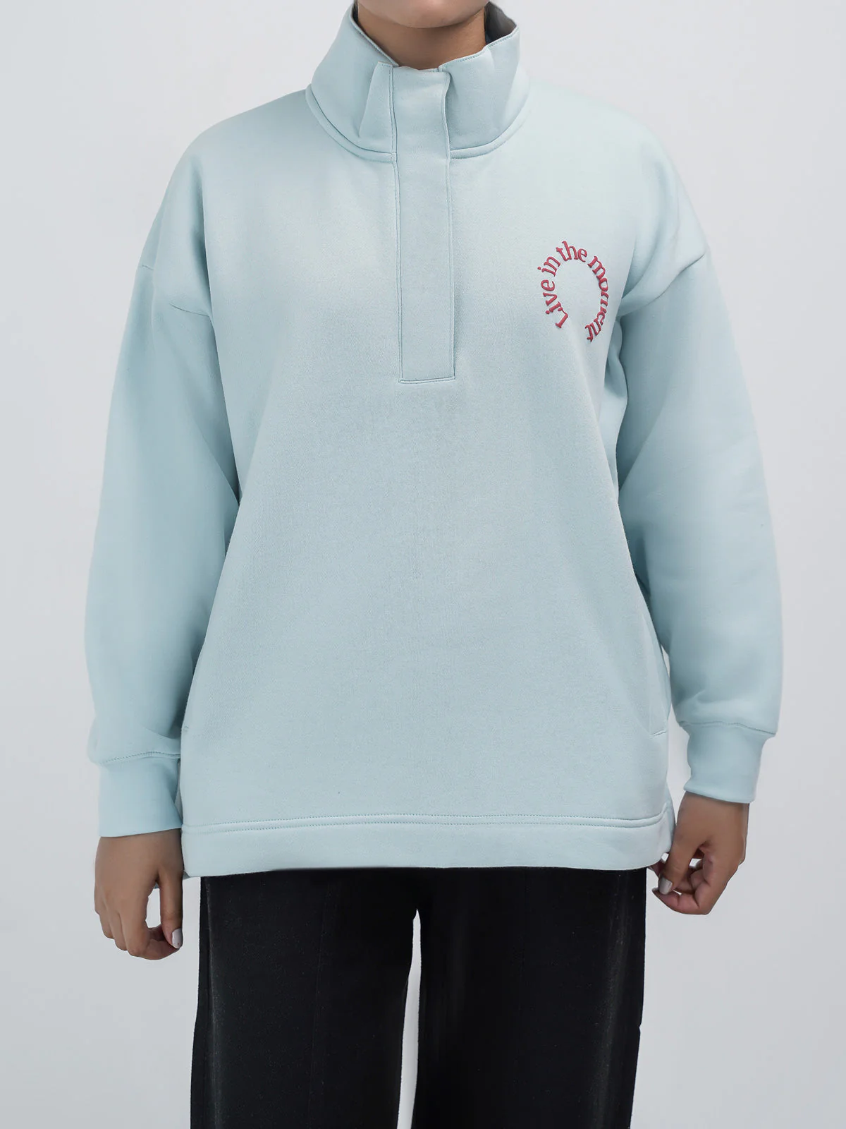 "ANTARES" Casual Half Zip Sweatshirt - Image 2