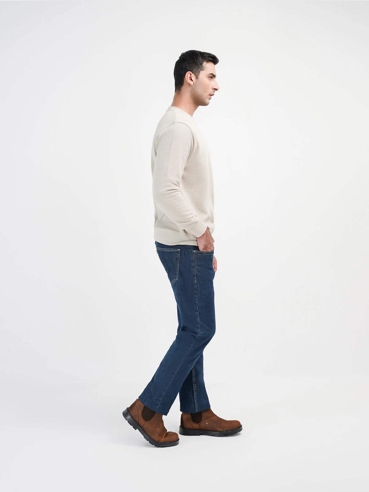 "ARIA" Casual Crew Neck Fleece Sweatshirt - Image 3