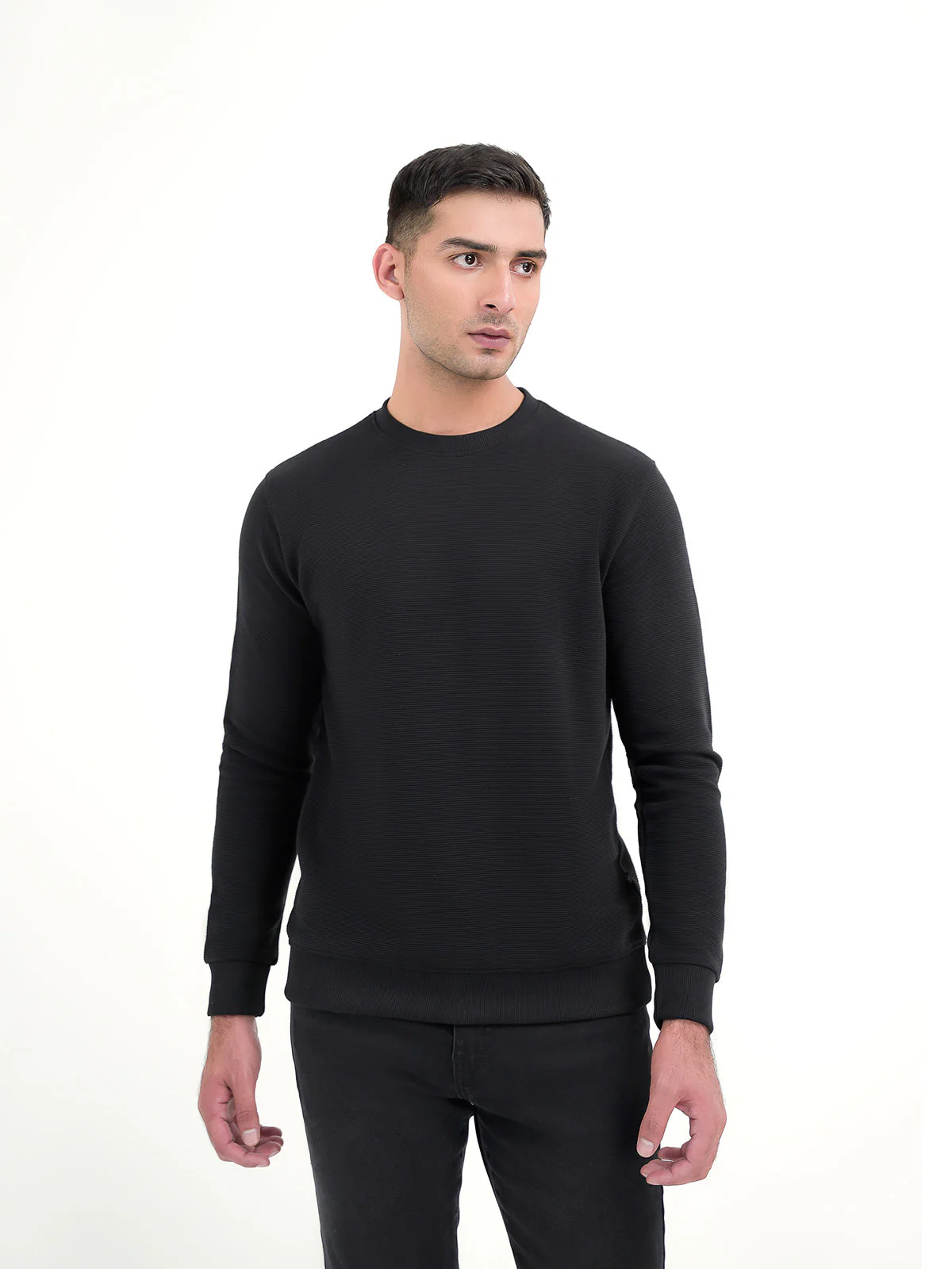 "ARIA" Casual Crew Neck Fleece Sweatshirt - Image 2