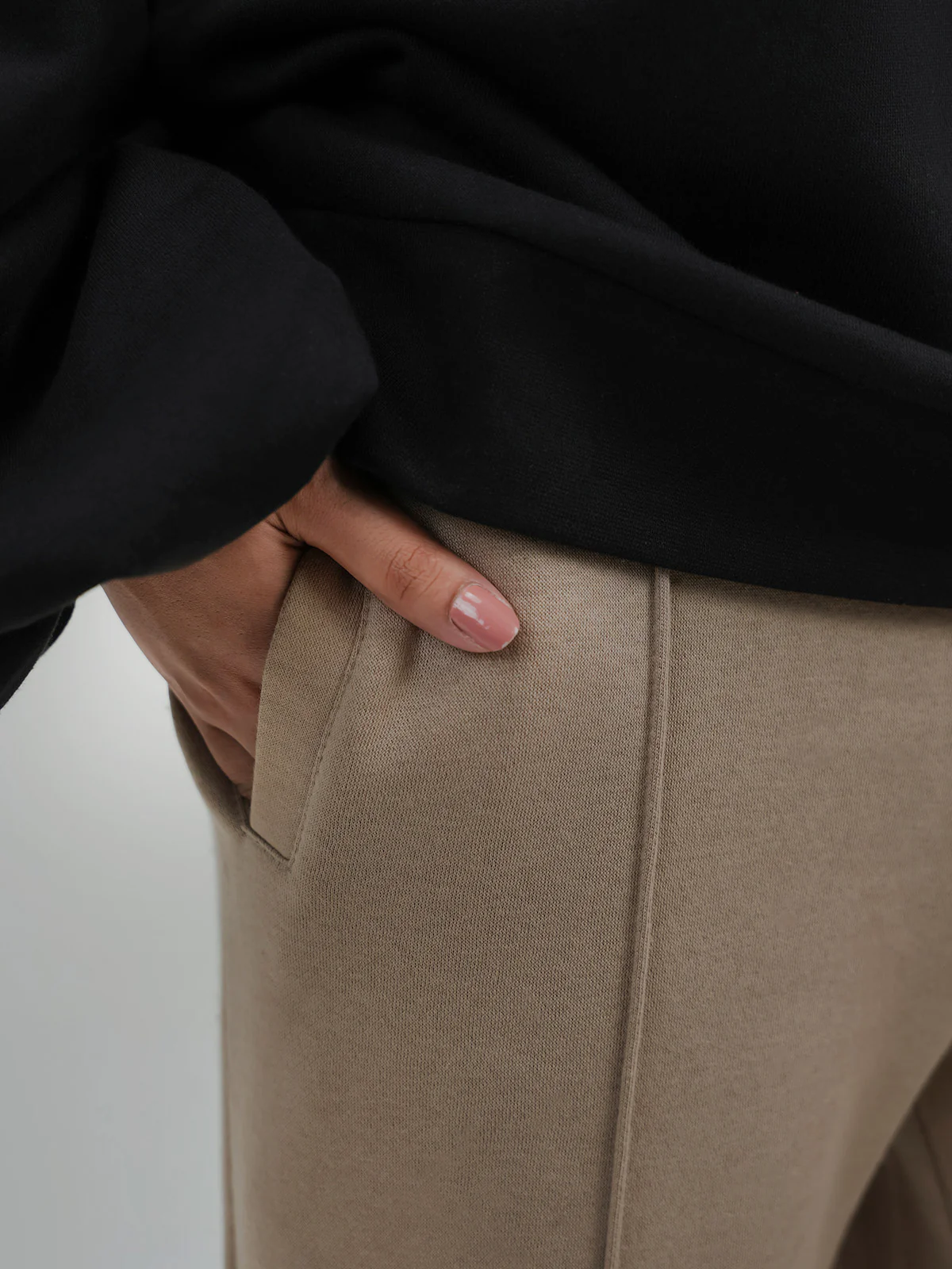 "ATSUSHI" Relaxed Fit Fleece Basic Trouser - Image 3
