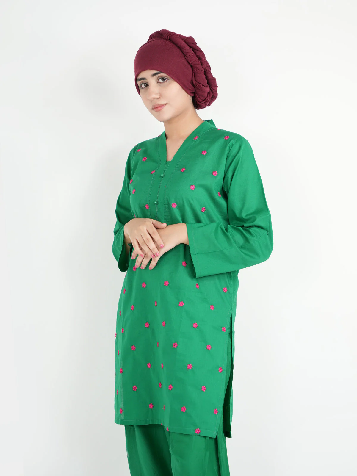 "AZARIA" Casual Cambric Essential Two Piece Suit - Image 3