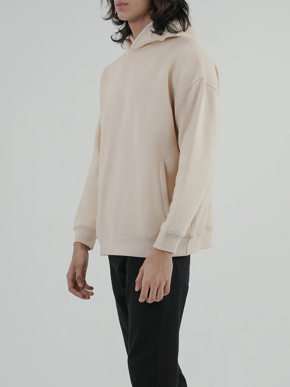 "BAUER" Drop Shoulder Fleece Hoodie - Image 3