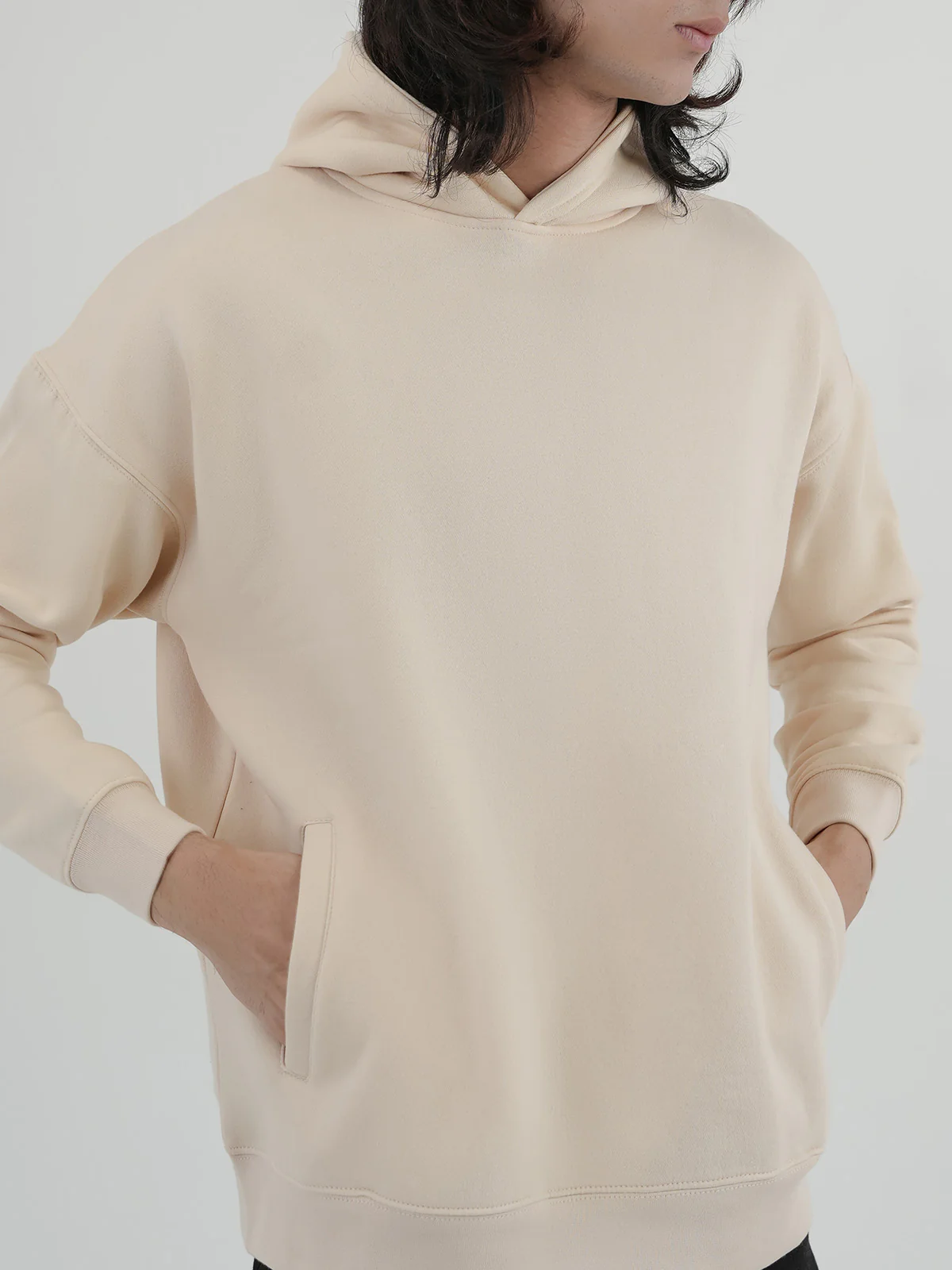 "BAUER" Drop Shoulder Fleece Hoodie - Image 4