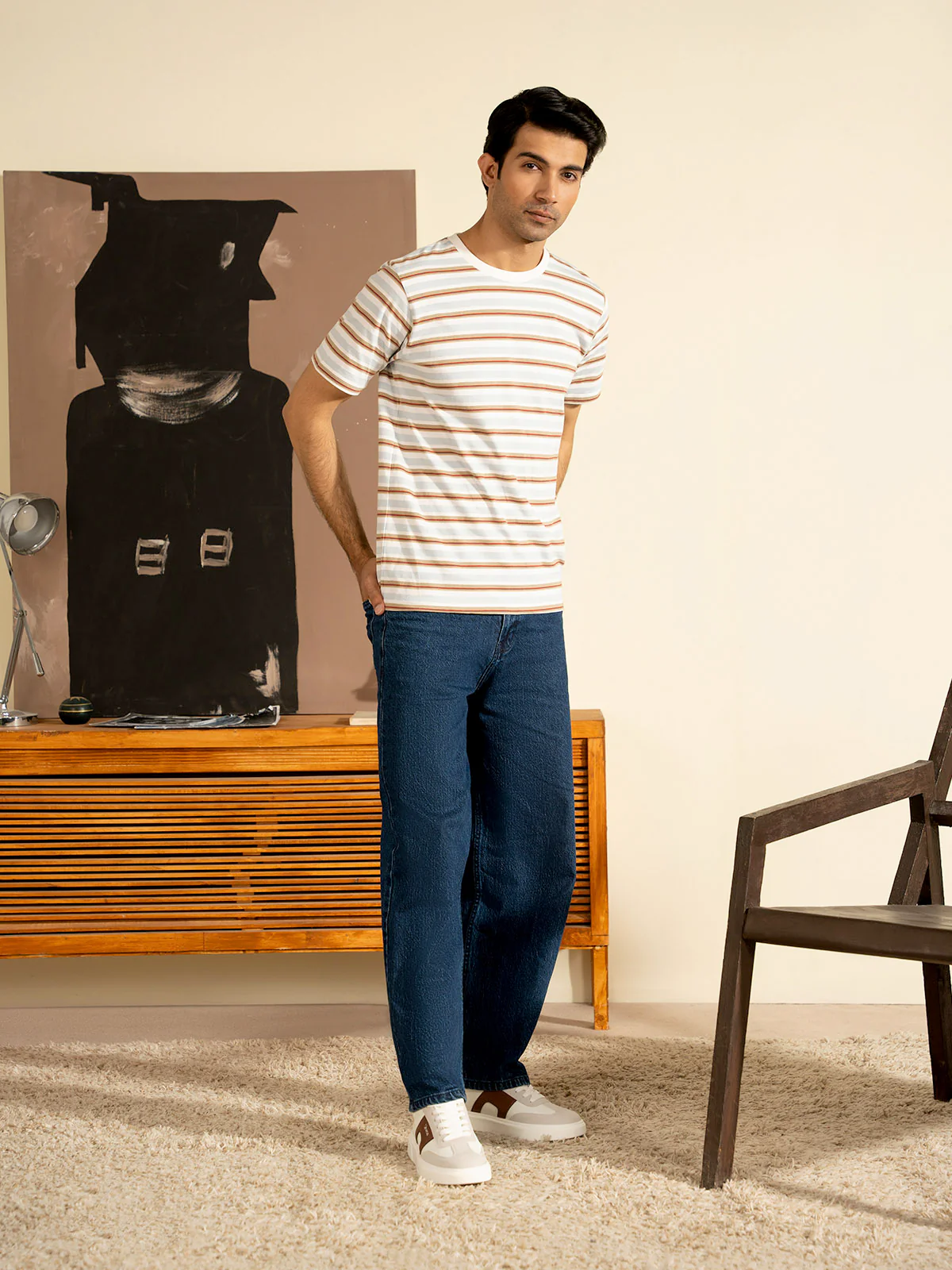 "BEAU" Regular Fit Single Jersey T-Shirt - Image 2