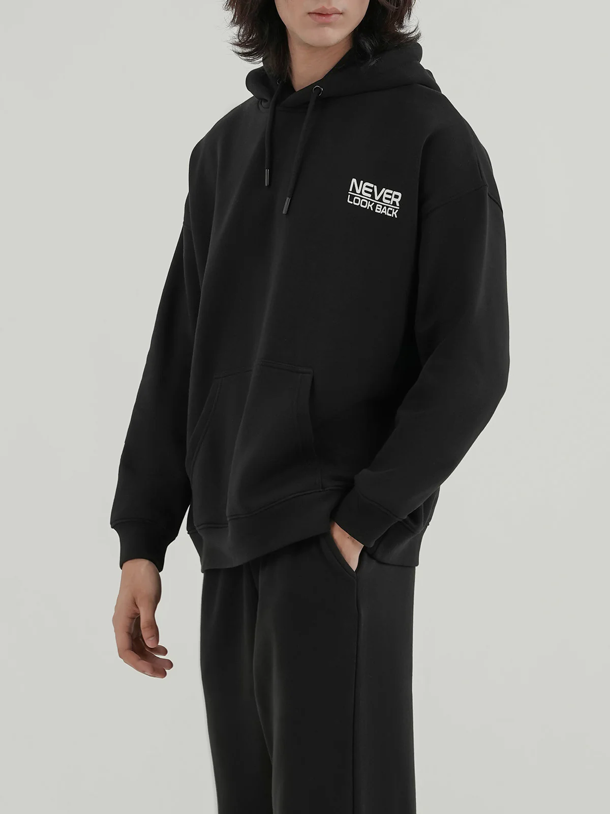 "BELDEN" Drop Shoulder Graphic Fleece Hoodie - Image 2