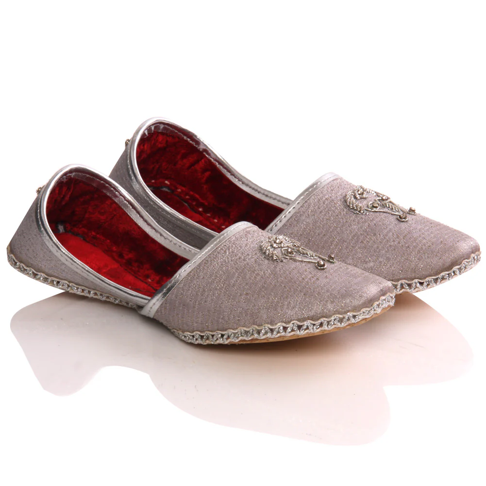 Boys ‘Arizin’ Leather Embroidered Indian Khussa Pumps Shoes - Image 2