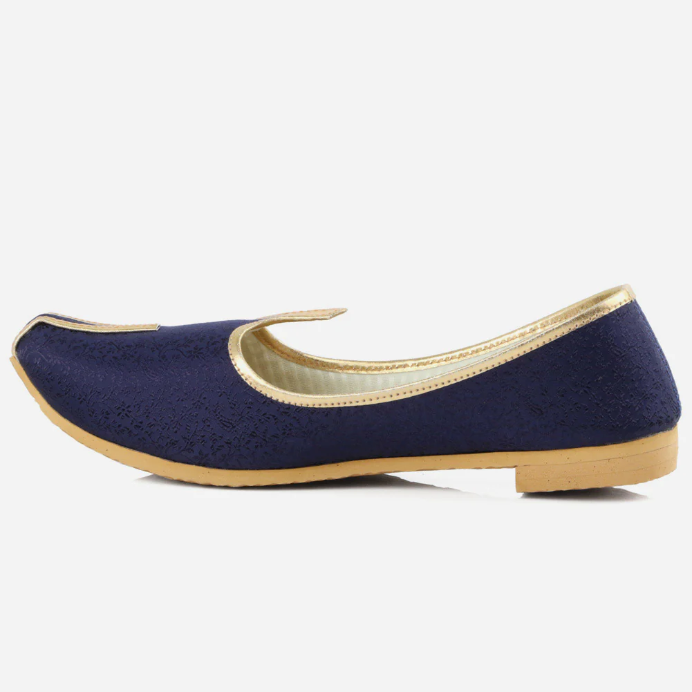 Boys Kids Embellished Traditional Leather Handmade Indian Khussa Wedding Flat Slip-ons Handcrafted Jotis Mojaris Shoes - Image 3