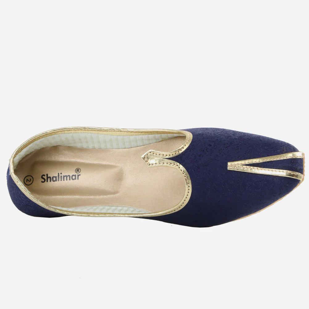 Boys Kids Traditional Leather Handmade Indian Khussa Wedding Flat Slip-ons Handcrafted Jotis Mojaris Shoes - Image 4