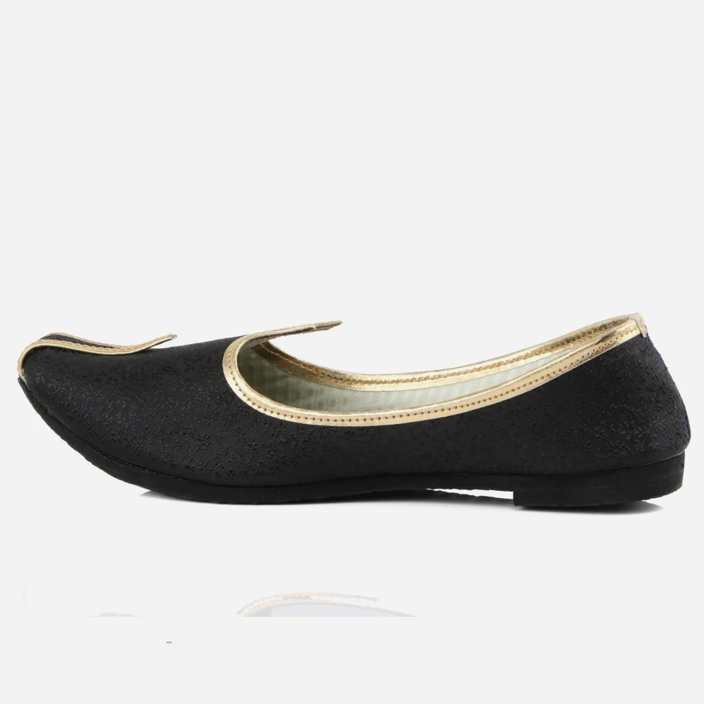 Boys Kids Traditional Leather Handmade Indian Khussa Wedding Flat Slip-ons Handcrafted Jotis Mojaris Shoes - Image 3