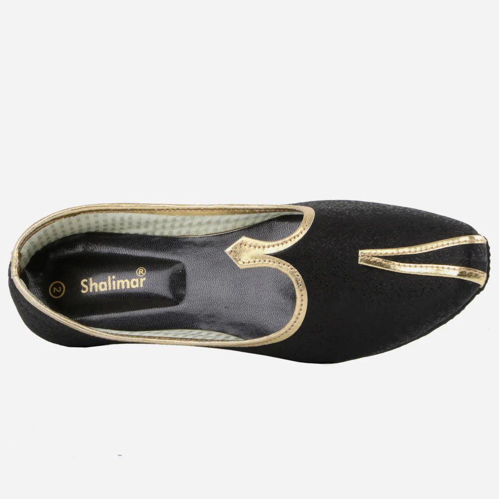 Boys Kids Traditional Leather Handmade Indian Khussa Wedding Flat Slip-ons Handcrafted Jotis Mojaris Shoes - Image 4