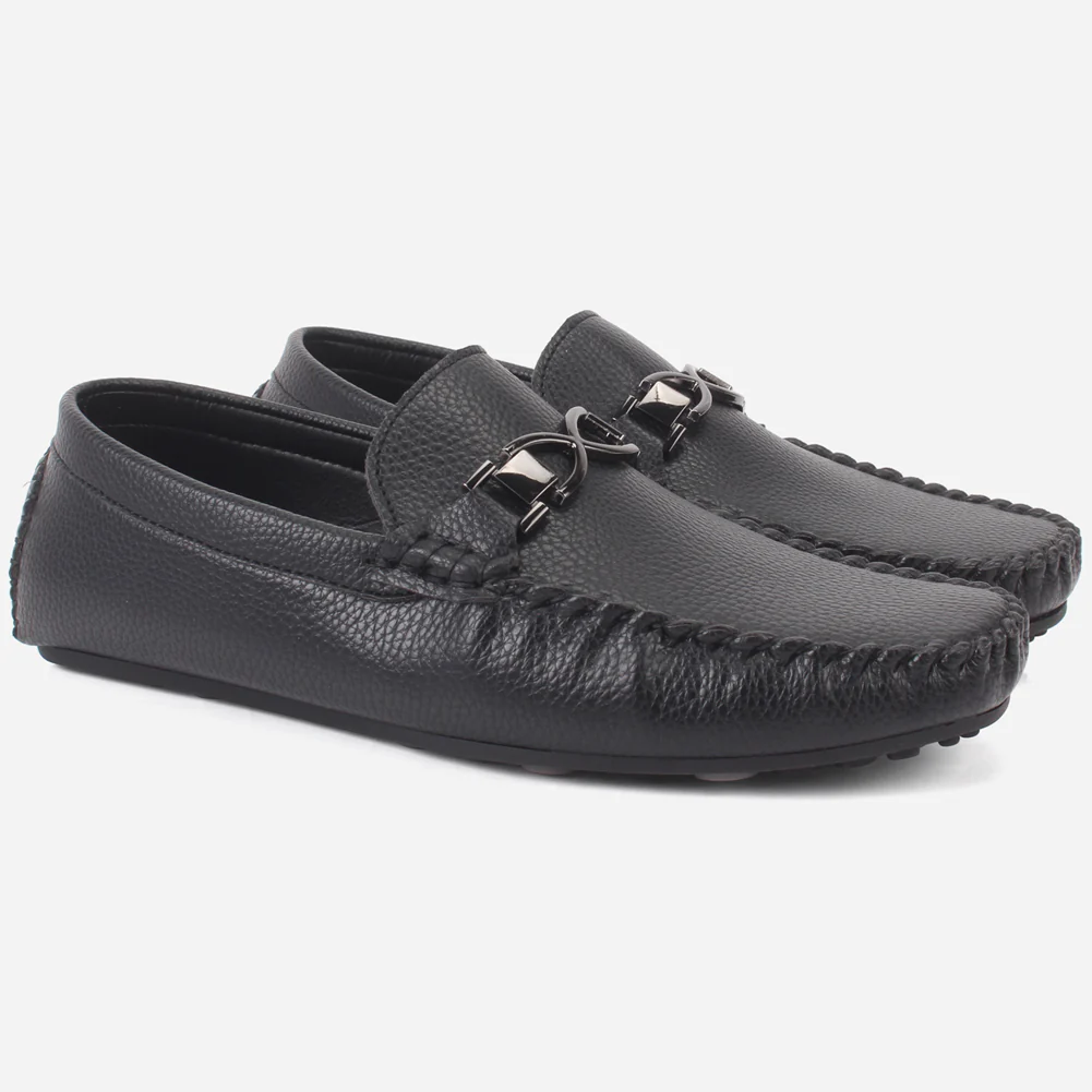 Boys "SANEY" Textured Backless Slip-ons Moccasins - Image 2