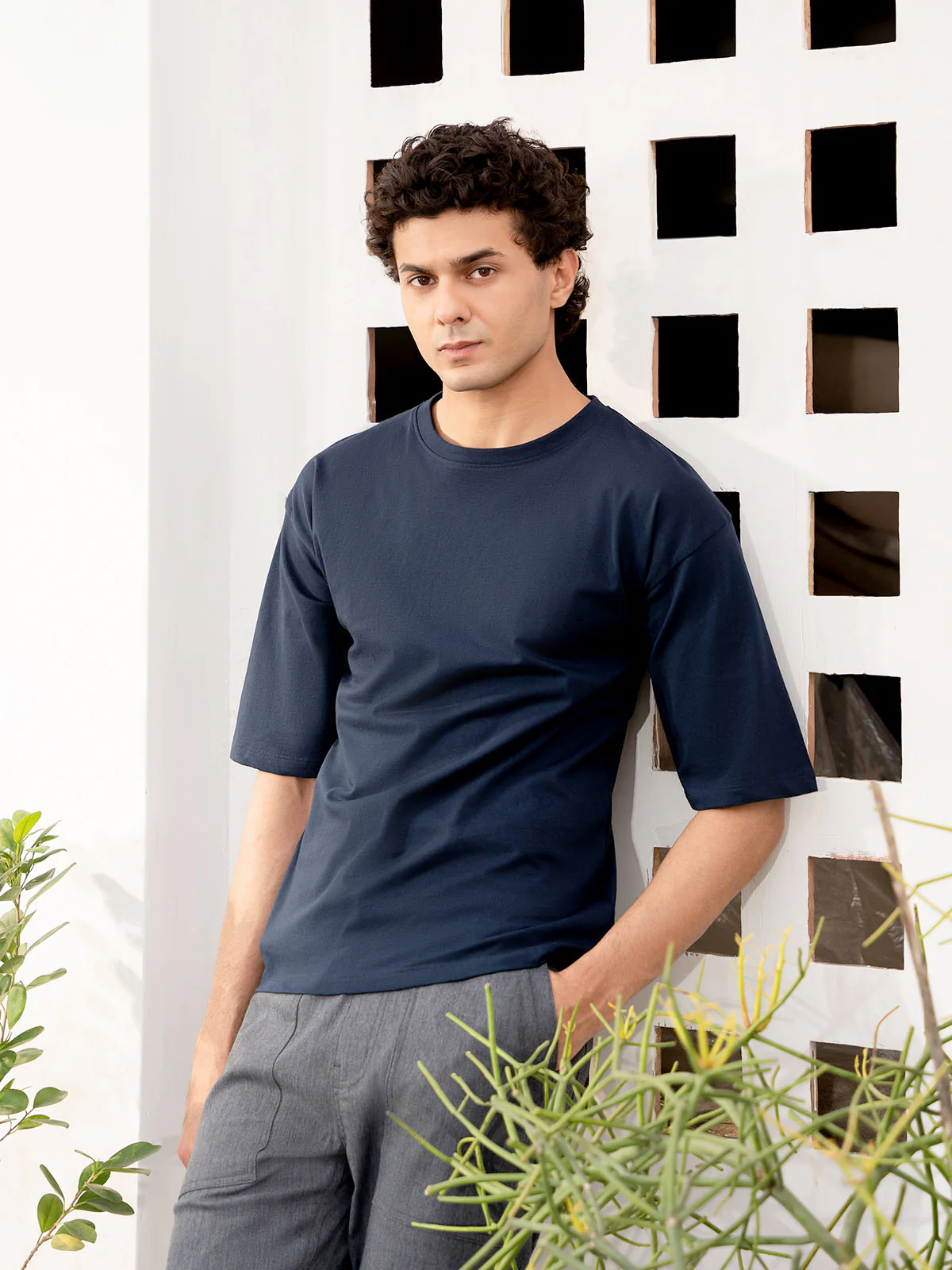 "BRIGGS" Drop Shoulder Basic T-Shirt - Image 5
