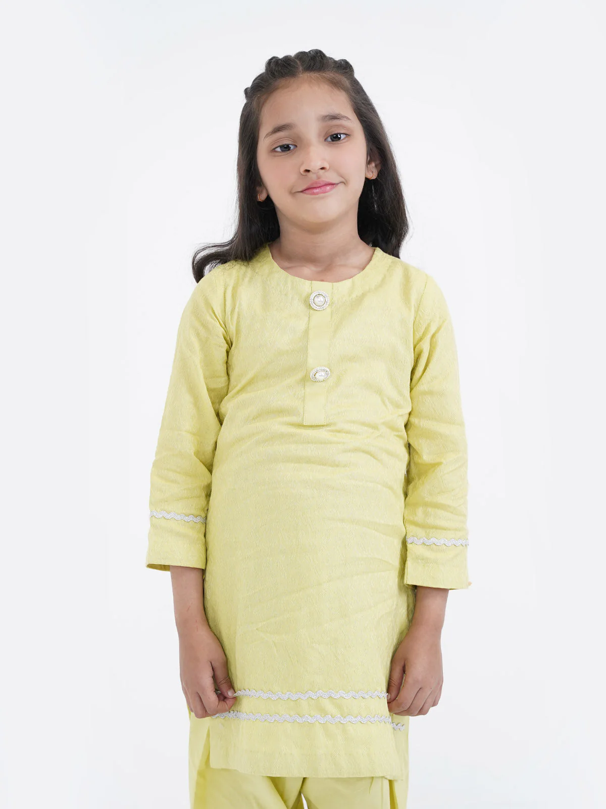 "CHINARA" Self Jacquard Summer Co-Ord Set - Image 2