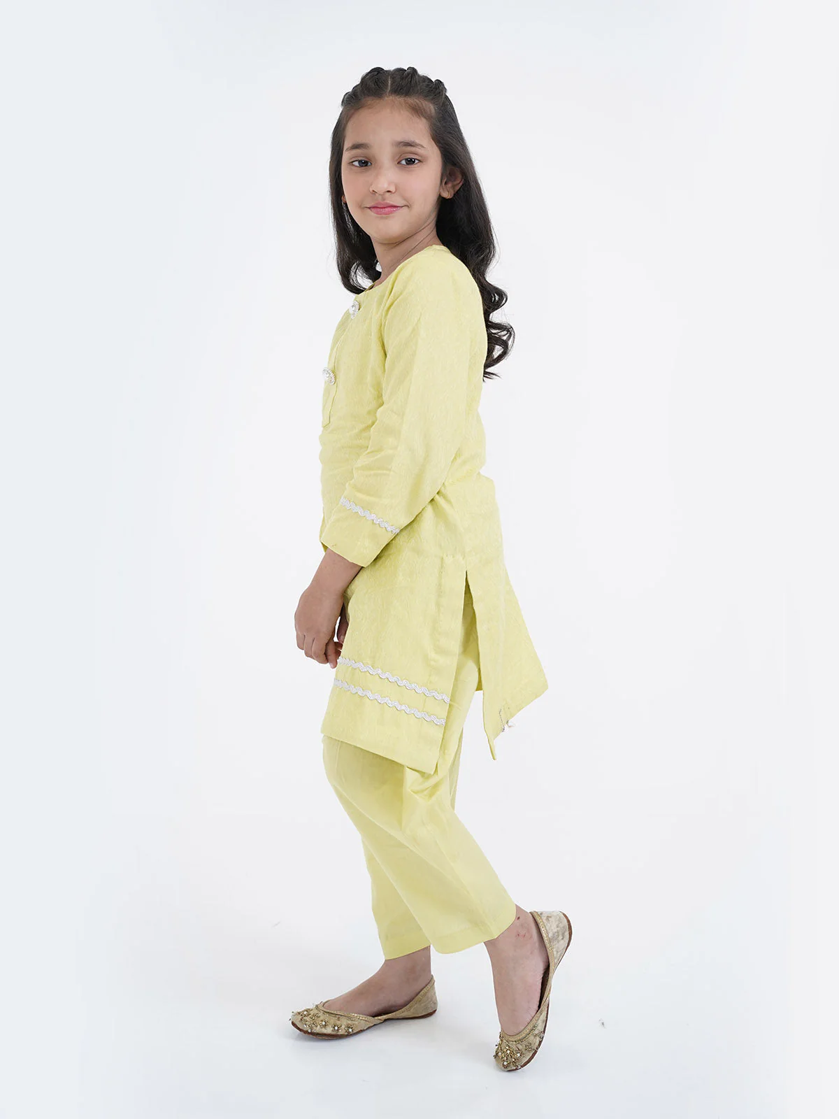 "CHINARA" Self Jacquard Summer Co-Ord Set - Image 4