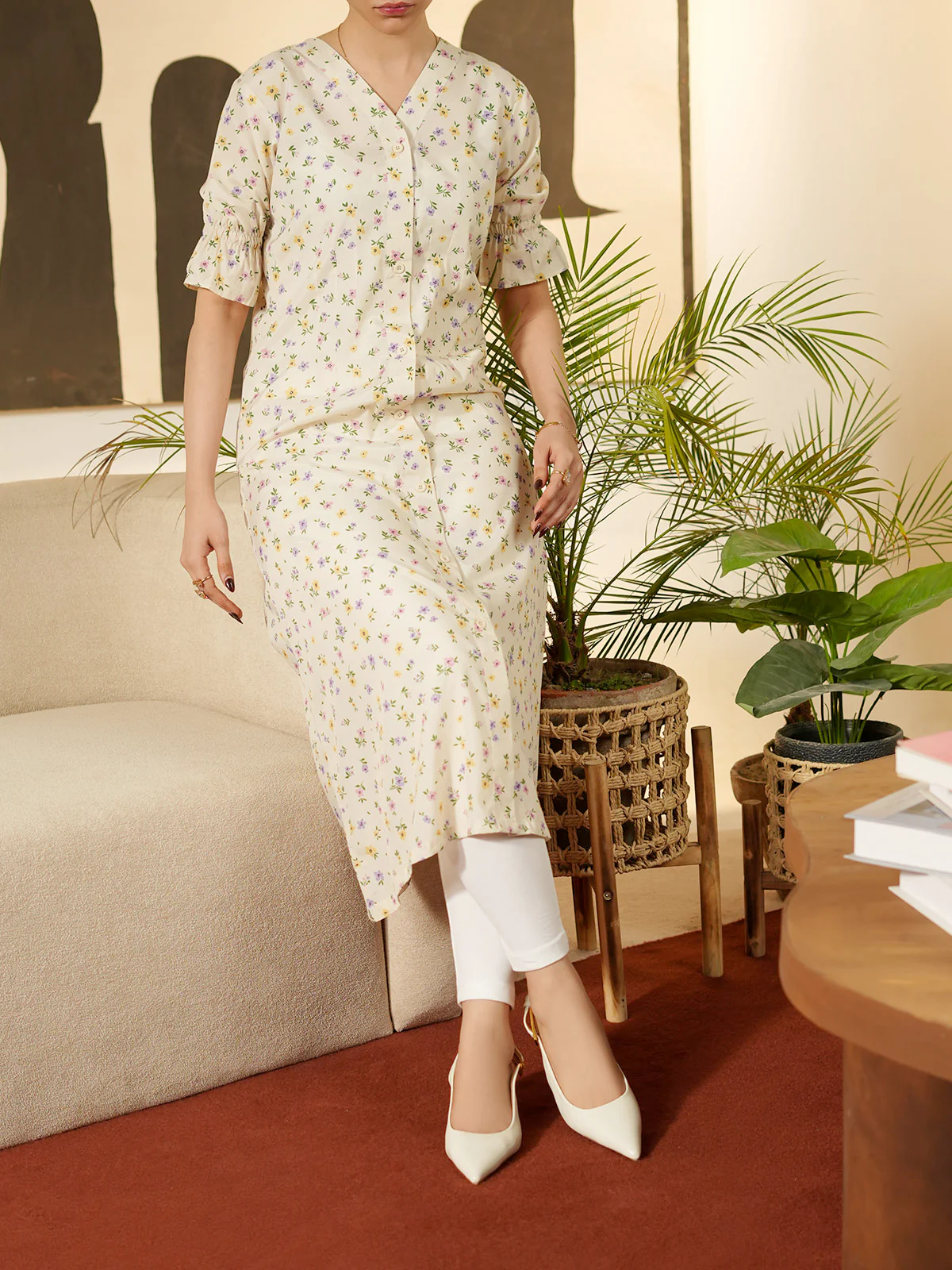 "COYNE" Regular Fit Cotton Dress - Image 4