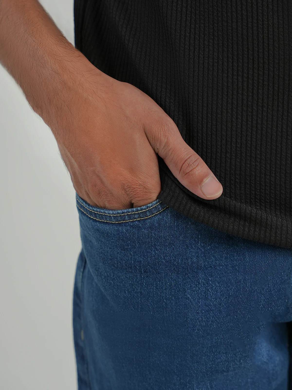 "COZCATL" Casual Regular Fit Denim Pant - Image 3