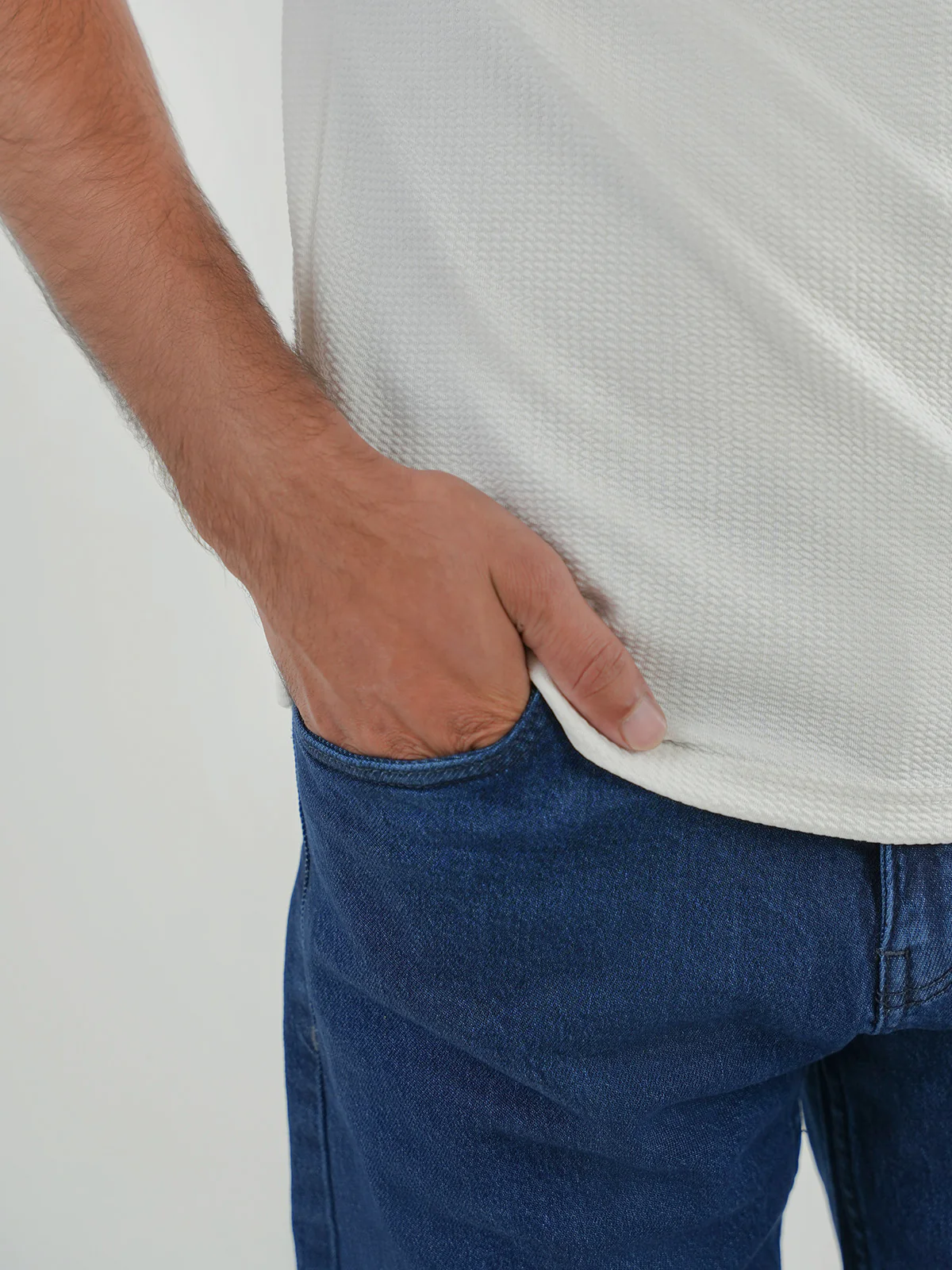 "COZCATL" Casual Regular Fit Denim Pant - Image 3