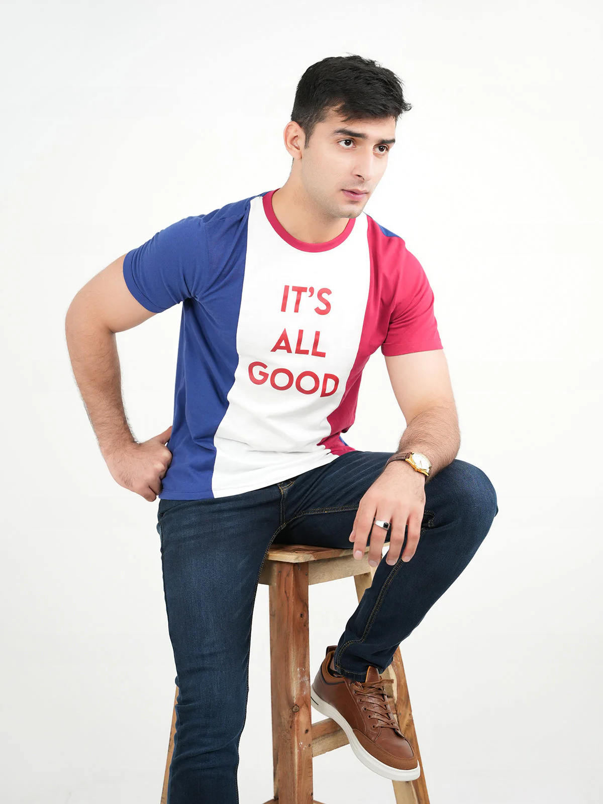 T"DALAMAH" Crew Neck Slim Fit T-Shirt