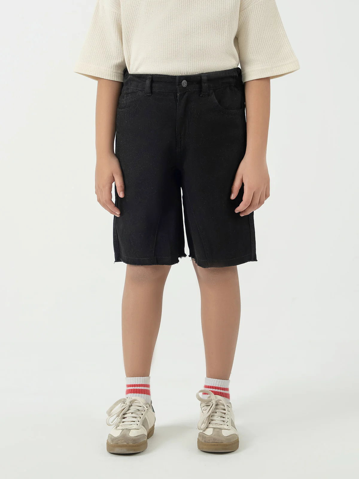 "DHRITI" Regular Fit Denim Shorts
