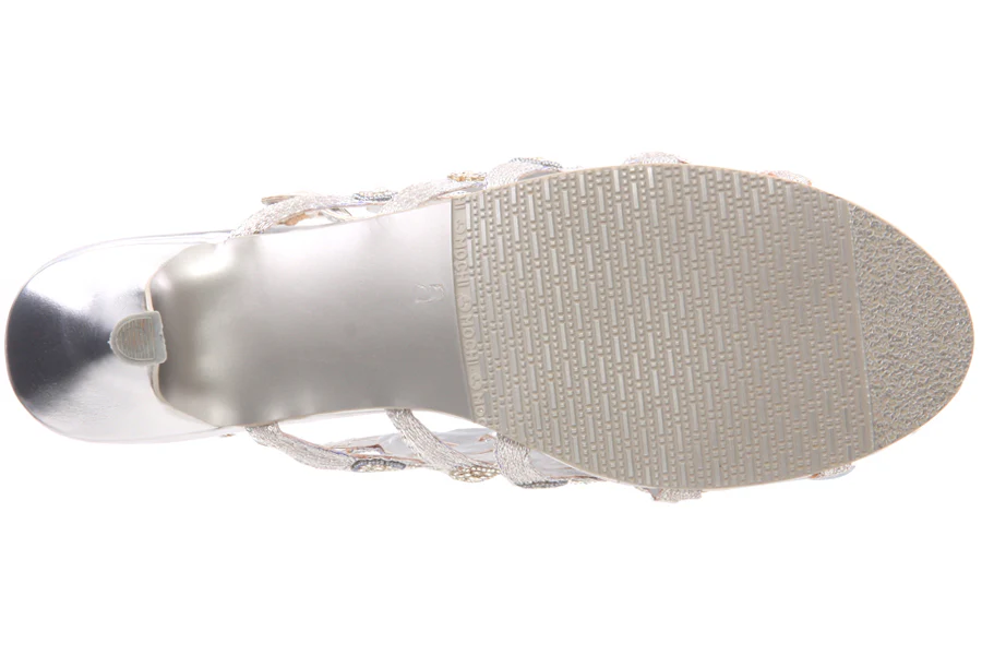 Diamante Leaf Cut-Out Designed Bridal Sandal - Image 5