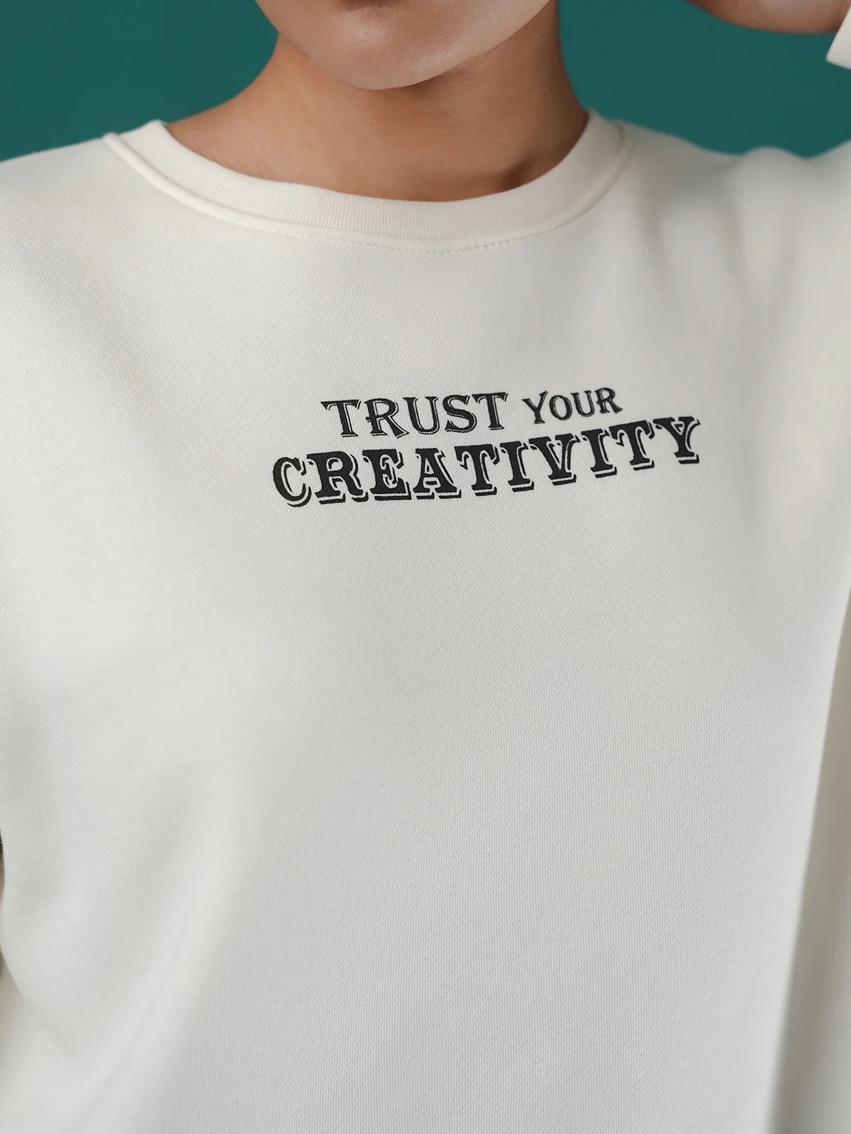 "DIANDRA" Cozy Graphic Fleece Sweatshirt - Image 5