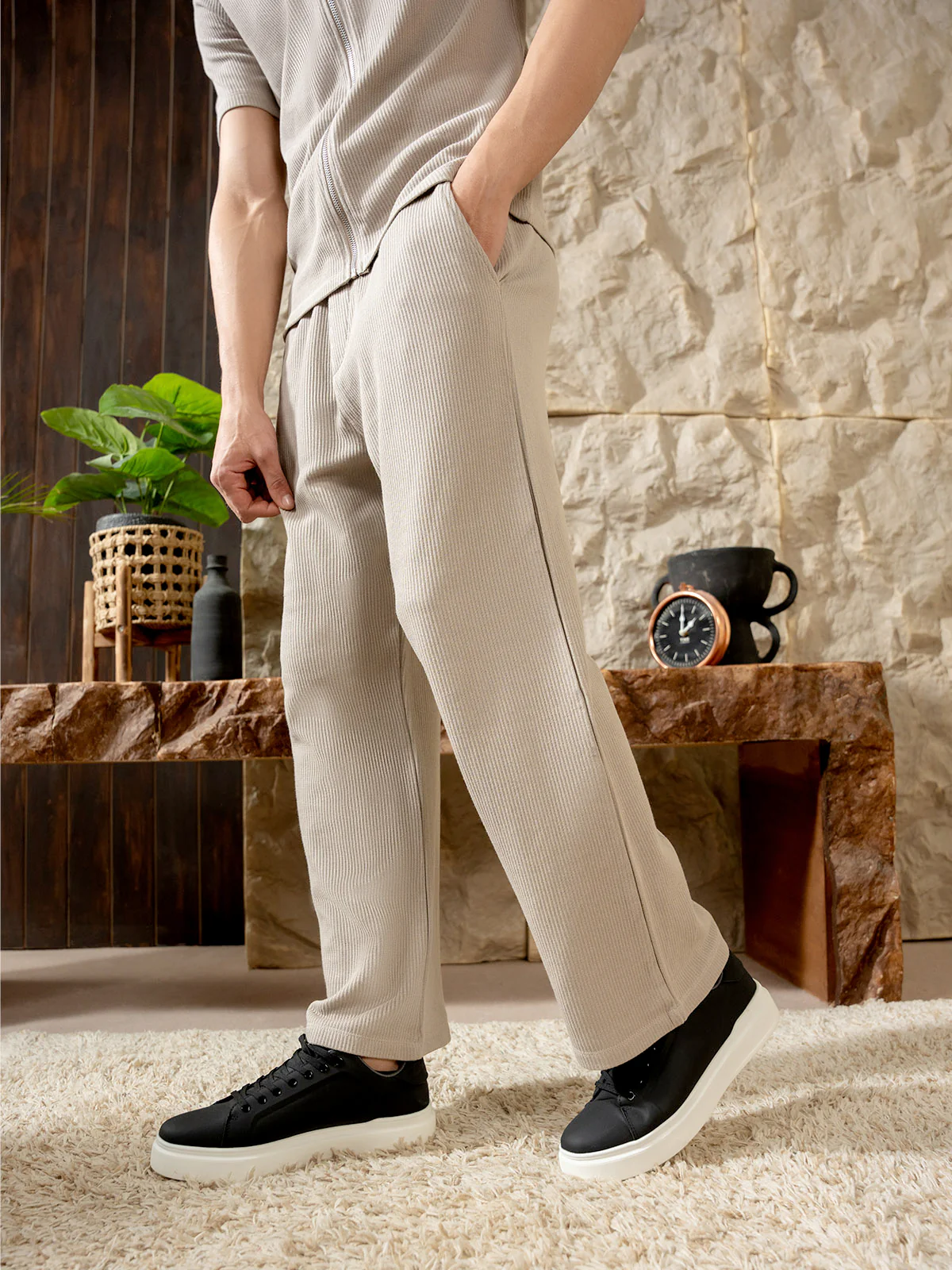 "ERNEST" Regular Fit Jacquard Co Ord Set - Image 4