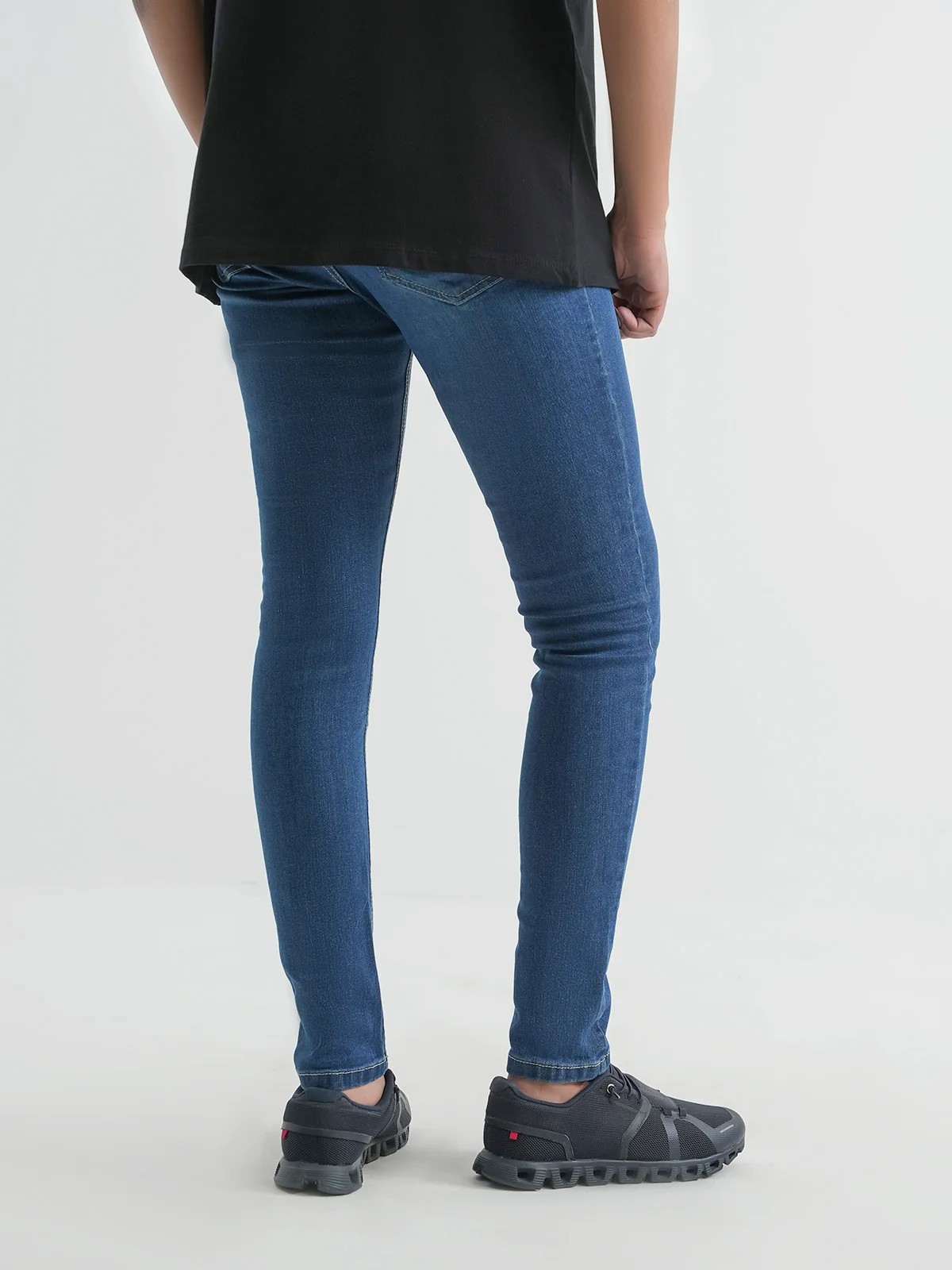 "FENIX" Solid Slim Fit Denim Pant - Image 4