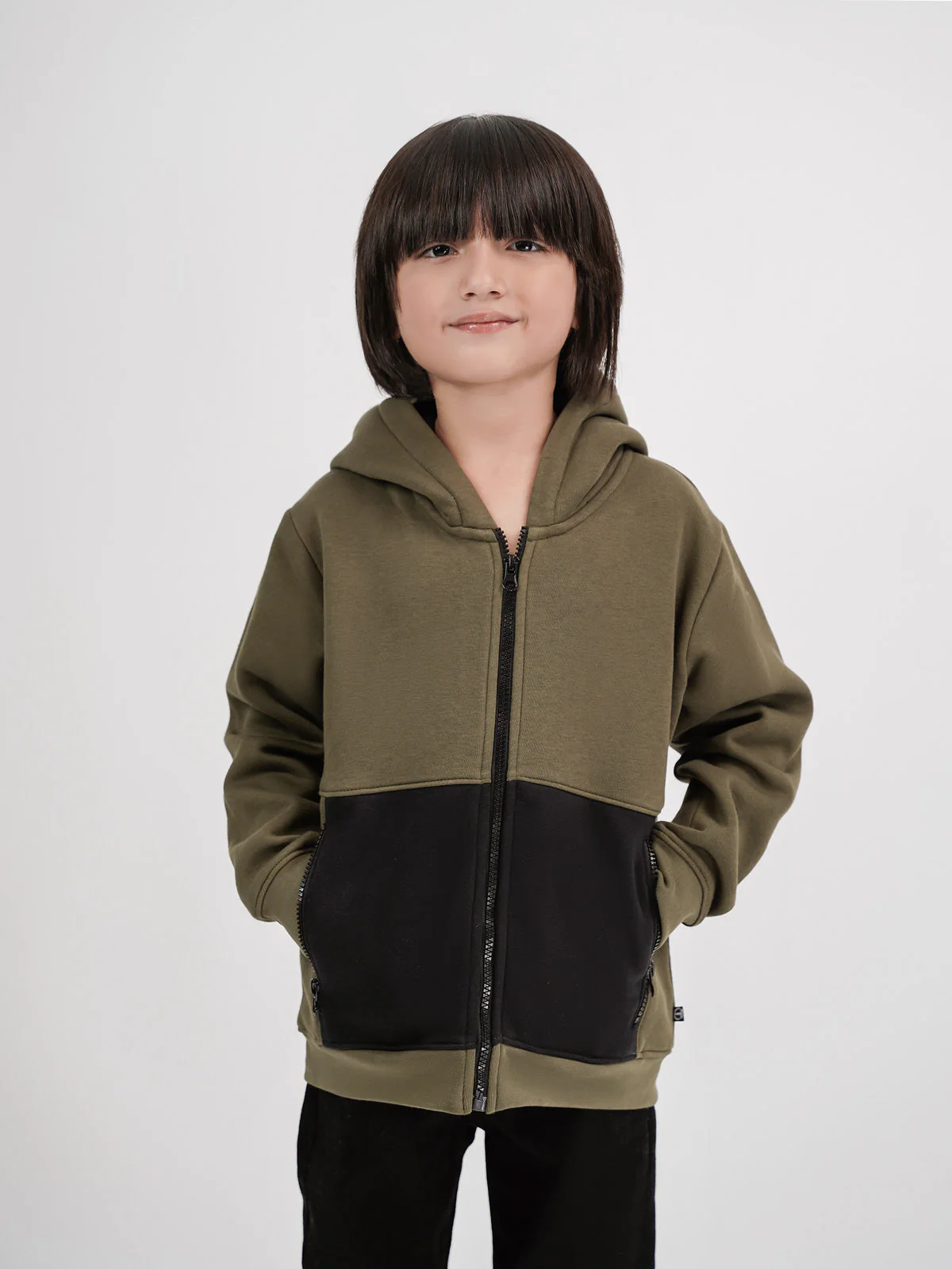 "FLINT" Hoodie with Zip and Pockets - Image 2