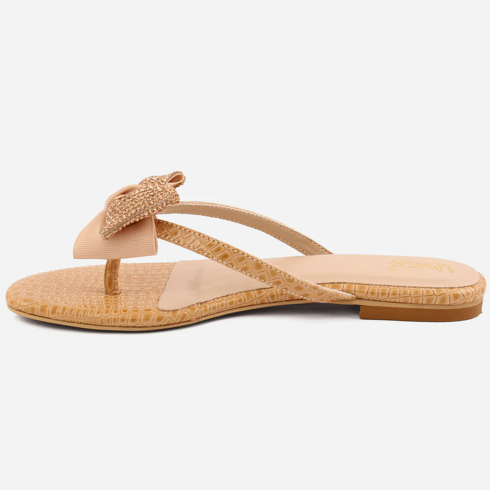 Girl’s "DAISY" Bow-Tie Flat Slippers. - Image 3