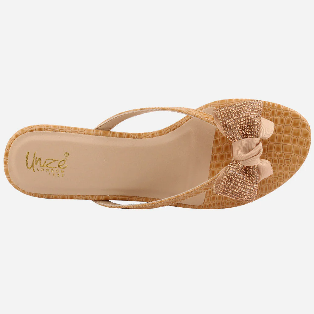 Girl’s "DAISY" Bow-Tie Flat Slippers. - Image 4