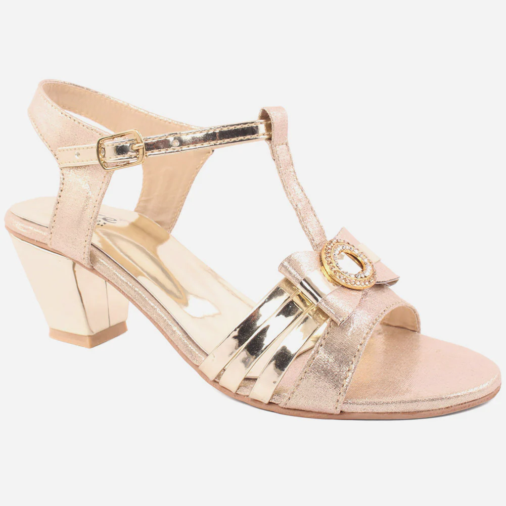 Girl"Kaley" block heel sandals