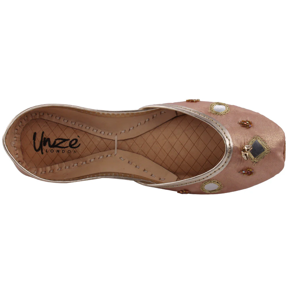 Girls ‘Aurora’ Sheen Khussa Slippers - Image 4