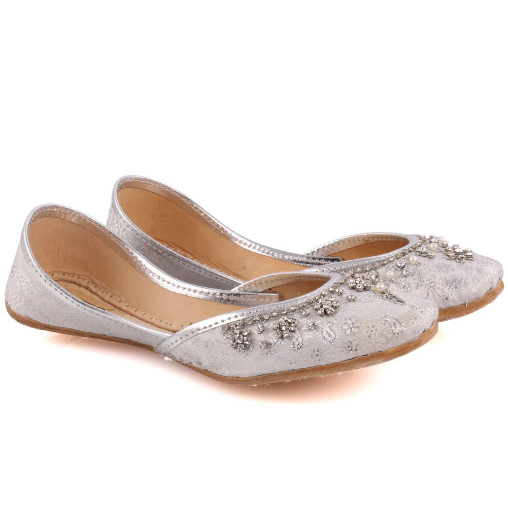 Girls ‘Crown’ Embellished Khussa Slippers - Image 2