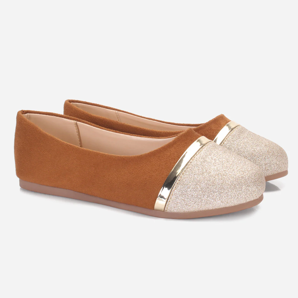 Girls "JANNIE" Shimmer Flat Pumps - Image 2