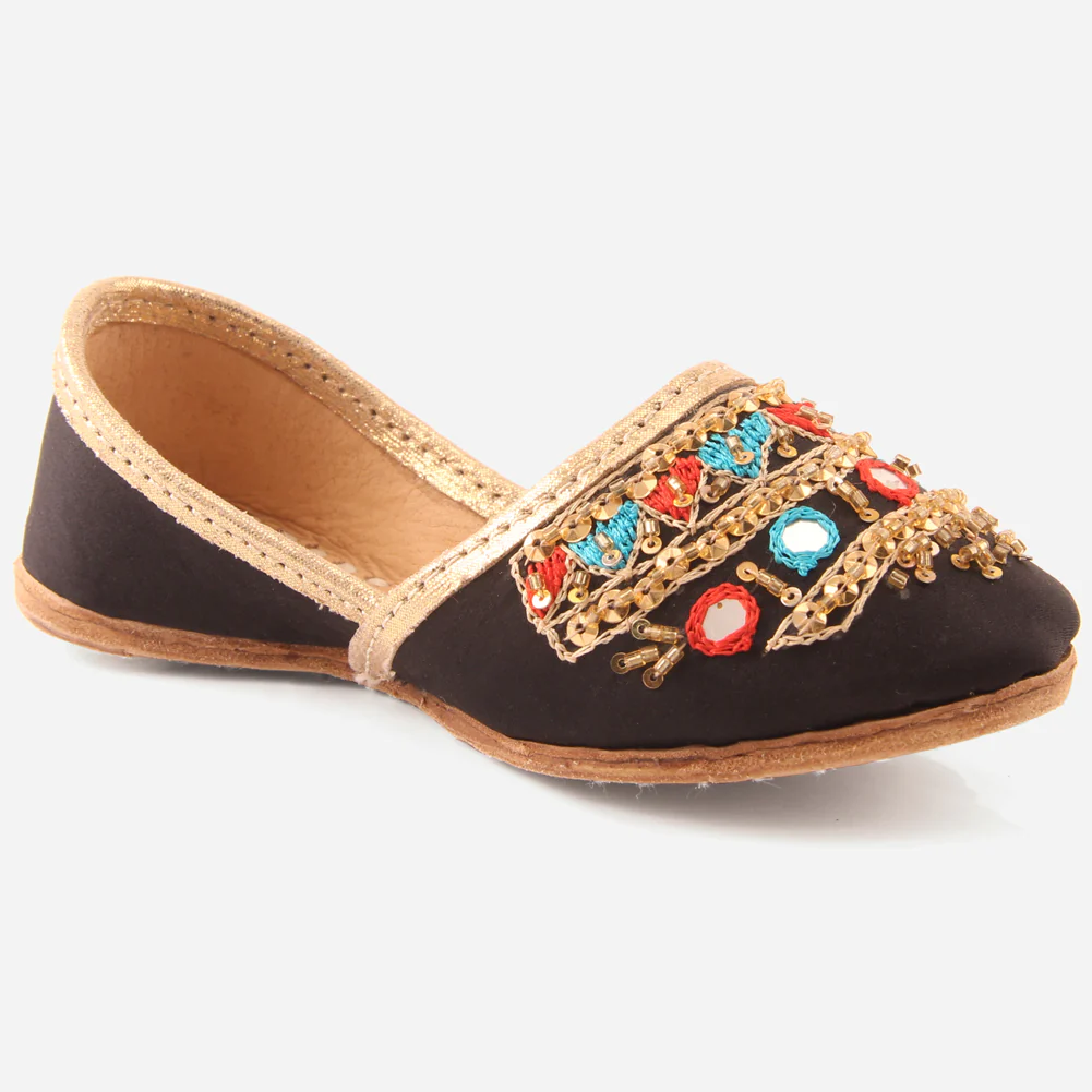 Girls "JINA" Sequins Adorned Indian Khussa