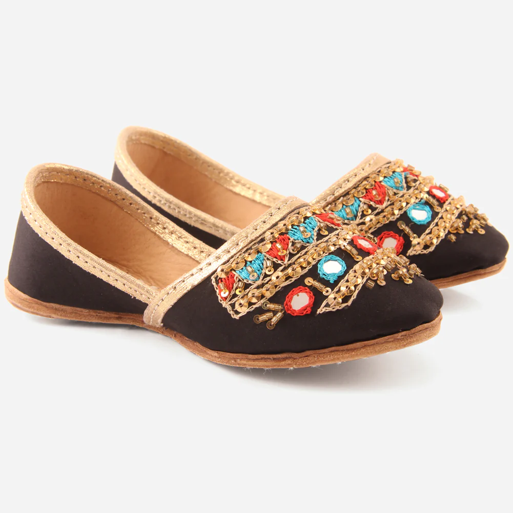 Girls "JINA" Sequins Adorned Indian Khussa - Image 2