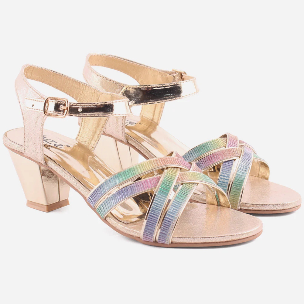 Girls "Judd" Rainbow Block Heel Sandals - Image 2