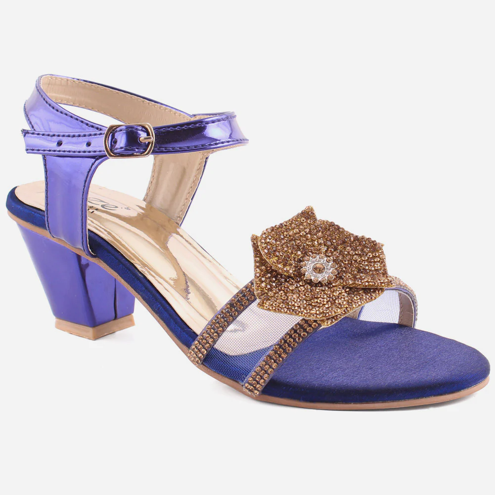 Girls "Kyla" Block Heel Pretty Sandals