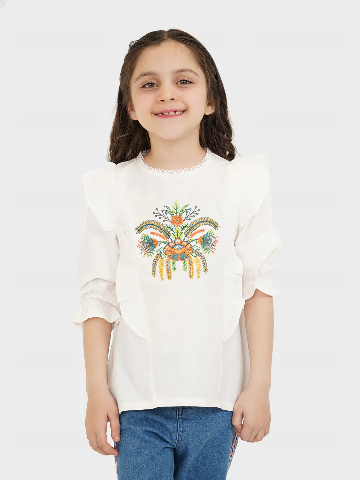 "LAMIA" Embroidered Casual Top - Image 3