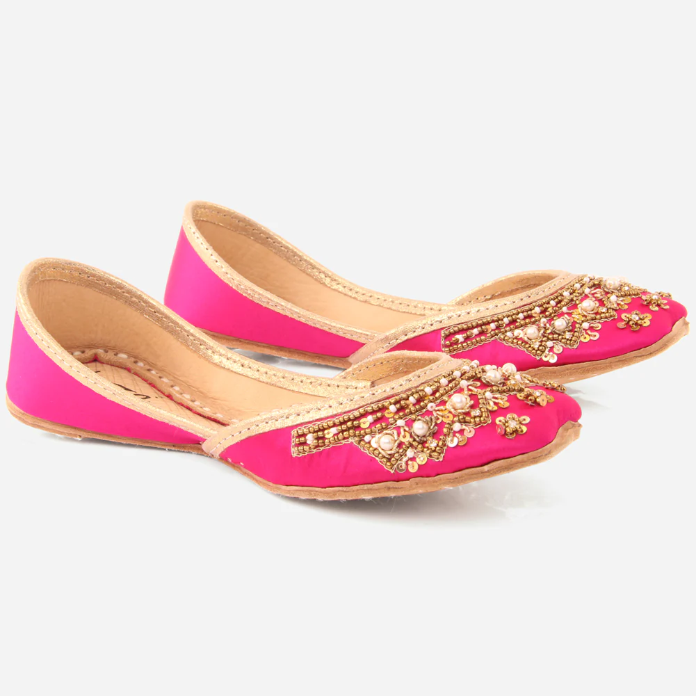 Girls "LYNTON" Embroidered Leather Indian Khussa - Image 2