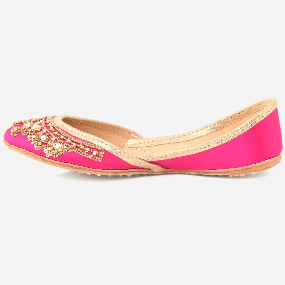 Girls "LYNTON" Embroidered Leather Indian Khussa - Image 3