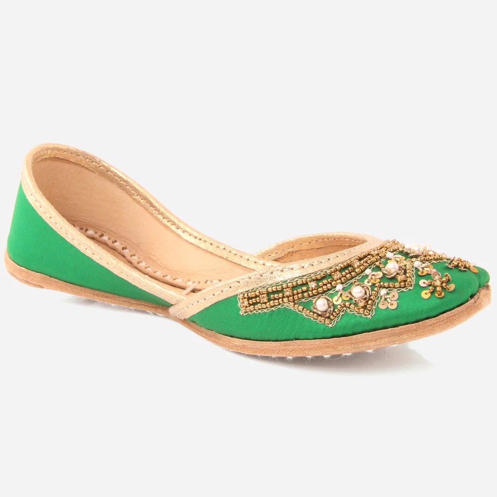 Girls "LYNTON" Embroidered Leather Indian Khussa