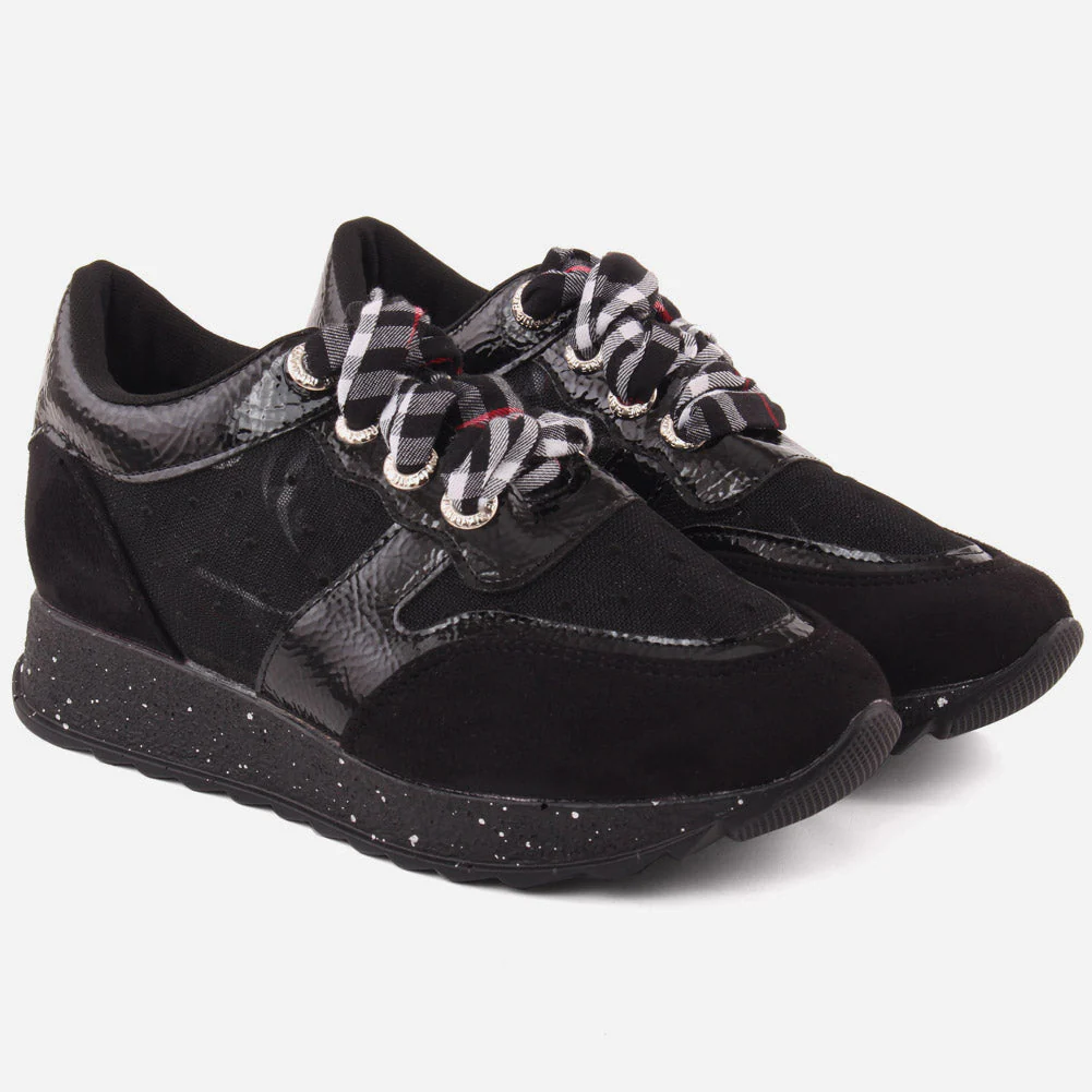 Girls "MILA" Sparkle Lace Up Trainers - Image 2