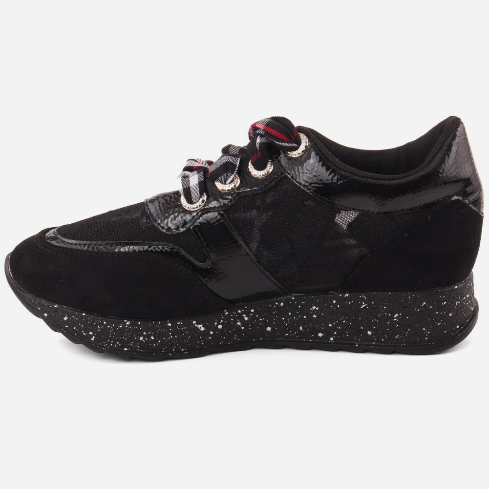 Girls "MILA" Sparkle Lace Up Trainers - Image 3