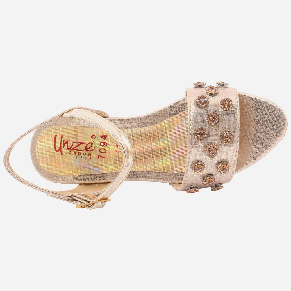 Girls "Ruby"Party Fasten Strap Sandals - Image 4