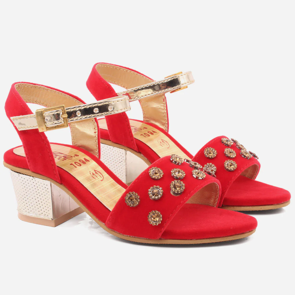 Girls "Ruby"Party Fasten Strap Sandals - Image 2